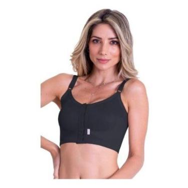 Imagem de Sutiã Pós Cirúrgico Com Reforço E Fecho Frontal Biobela 1614, Preto, M
