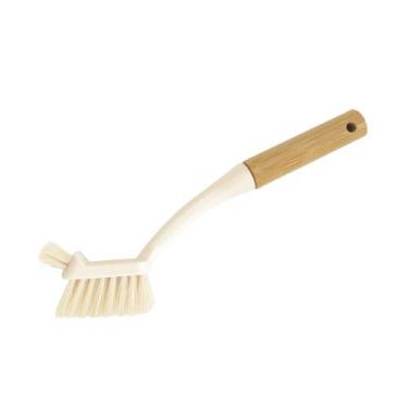 Imagem de Escova de Bambu Oikos Duo para Limpeza Off-White