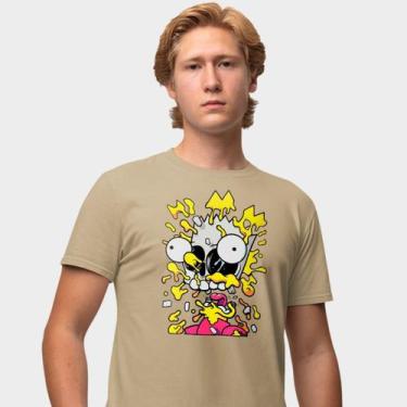 Imagem de Camisa Camiseta Genuine Grit Masculina Estampada Algodão 30.1 Simpsons