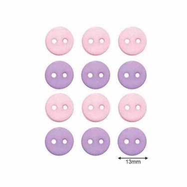 Imagem de Kit Botões Rendondos Candy Collor 13mm - We  Care About, Rosa/Lilas