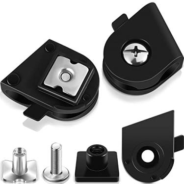 Imagem de Dunzy 2 conjuntos de clipes de viseira de futebol para viseiras de futebol, parafusos de substituição, kit de reparo de capacete de futebol