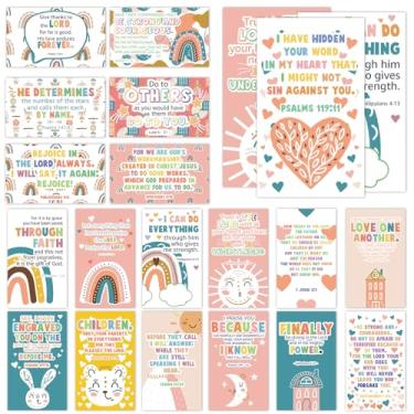 Imagem de 60 cartões de oração mini escrituras com versículos bíblicos variados para estudos bíblicos, presentes cristãos religiosos inspiradores para família - JK0405