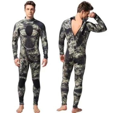 Imagem de Roupa de Mergulho Neoprene 3mm Camuflada Pesca Caça Rio Mar (XL)