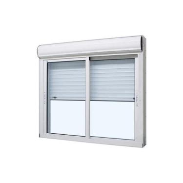 Imagem de Janela com Persiana Integrada em Alumínio Branco Automatizada Perfecta