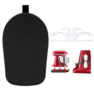 Imagem de Tapete deslizante para misturador Kitchenaid com organizadores de cabos, tapete deslizante para Kitchenaid 4,5-5 Qt Tilt-Head Stand Mixer, tapete deslizante para utensílios de cozinha, acessórios de