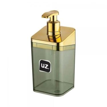 Imagem de Porta Sabonete Dispenser Líquido Slim Metalizado De Plástico Dourado U