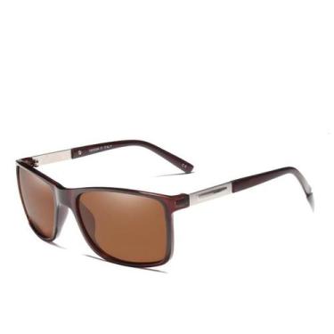 Imagem de Óculos de sol masculinos com lentes polarizadas, proteção uv - Kingsev