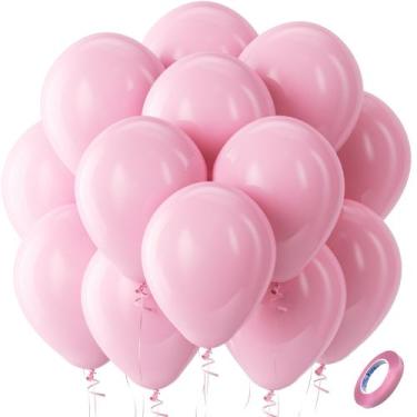 Imagem de Balões de Festa Bezente Rosa Pastel - 100 Unidades - 30cm