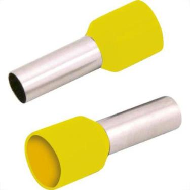 Imagem de Terminal Pre-Isol Ilhos Tub E25-16 Amarelo - Kit C/100 Unidades - JNG