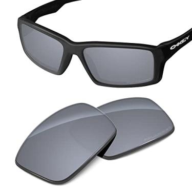 Imagem de Lentes de desempenho da Tintart compatíveis com Oakley Twitch gravadas polarizadas, Silver Metallic - Polarized, One Size