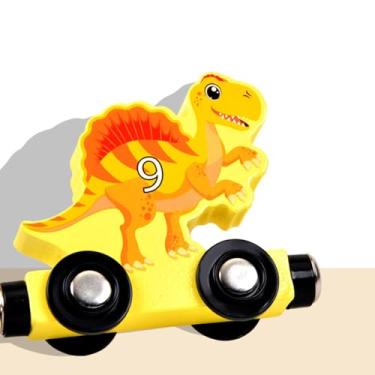 Imagem de Brinquedos de trem de magnéticos, conjunto de trens magnéticos de dinossauros - Brinquedos educacionais de trem de - Jogo engraçado de combinação, jogada de animais para casa, jardim de infância, vive