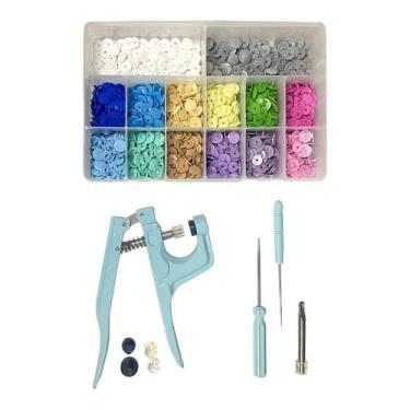 Imagem de Alicate Pregar Botão Pressão Ritas Tic Tac Box c/ 280 Botoes