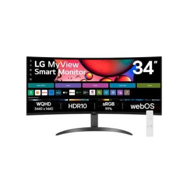 Imagem de Monitor Curvo LG MyView Smart 34SR60QC-B 34" WQuadHD, WebOS, ThinQ Hom