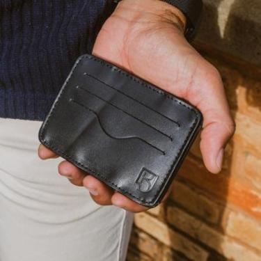 Imagem de Carteira Mágica Couro Legítimo Elástico RFID Antifurto CNH-Masculino