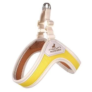 Imagem de Acrorabo Peitoral esportivo pastel, sem puxar, malha respirável, fivela fácil de um clique, ajuste ajustável, anéis duplos em D, caminhada confortável, arnês de treinamento para animais de estimação