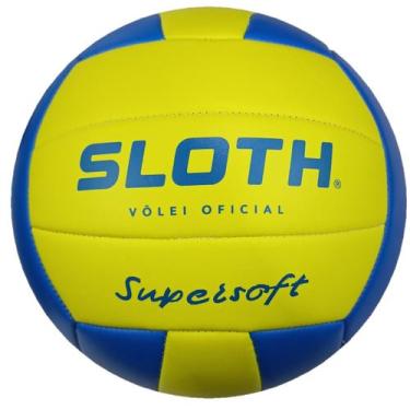Imagem de Bola de Volei Sloth SuperSoft Quadra / Praia Pu Costurada Macia, Amare