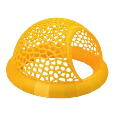 Imagem de Baoblaze Alimentador flutuante para aquário Betta Hide Shrimp Cave, rede multifuncional para aquário, decoração de aquário, pequenos peixes tropicais, Amarelo