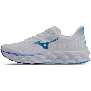 Imagem de Tênis de Corrida Feminino Mizuno Wave Sky 8 Wide 2D, Branco, 37