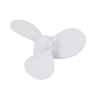 Imagem de TryBox Hélices de motor de barco para HANGKAI 2 tempos 3,5/3,6HP, 4 tempos 4HP, motor de popa elétrico de 48 V, (7 1/10.2 cm-12.7 cm-A) 3 pinos de lâmina