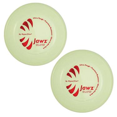 Imagem de Hyperflite Jawz Glow-in-the-Dark 2 Pack Competition Dog Disc 8.75 Inch, Worlds Toughest, Best Flying, Puncture Resistant, Dog Frisbee, Not a Toy Competition Grade, Outdoor Flying Disc Training