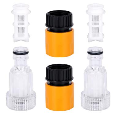 Imagem de 6pc 3/4" Adaptador Mangueira de Jardim para Lavadora Alta Pressão, Pressãofiltro Entrada Mangueira Jardim Conexão Rápida Peças Acessórios para Lavadora Alta Pressão Compatível com PW909103K