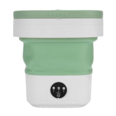 Imagem de Fockety Máquina de Lavar Portátil, Lavadora de Balde Portátil Máquina de Lavanderia Dobrável Com 3 Modos de Limpeza para Apartamento Em Casa do Hotel (GREEN)