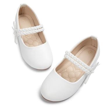Imagem de Meckior Sapatilhas Mary Jane Para Meninas Pequenas, De Balé Festa, Sapato Escolar, Laço Princesa