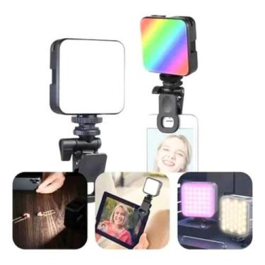 Imagem de Mini Ring Light Flash RGB Luzes Coloridas Para Celular Self E Vídeos I
