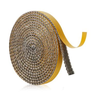 Imagem de NQEUEPN Fita De Vedação Para Lareira 6,56 Pés X 0,4 Pol. 0,08 Pol., Junta Corda Fibra Vidro Autoadesiva, Substituição Porta Plana Fogão A Lenha Lareiras E Fogões