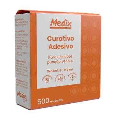 Imagem de Curativo Adesivo Pós Coleta Bege 500 Unidades Medix