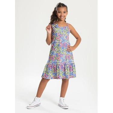 Imagem de Vestido Alcinha Verão Menina Tulipa com Babado Lacinhos - Molekada, 2