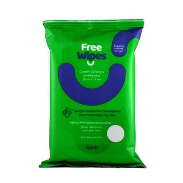Imagem de Lenço Umedecido Antisséptico Free Wipes Com 20