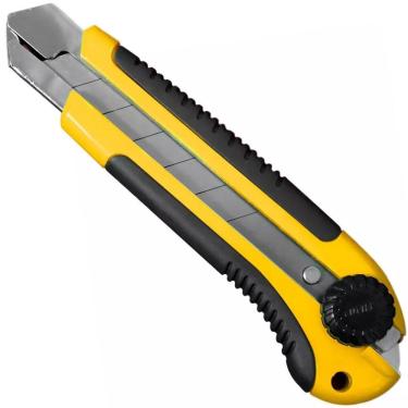 Imagem de Estilete Profissional 25Mm Com Trava Giratória E Lâmina