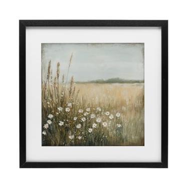 Imagem de Stupell Industries Impressão emoldurada em preto Daisy Dream Landscape Design Under Glass da Petal Prints Design, 33 x 33