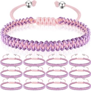 Imagem de Ecation 12 peças de pulseiras de futebol de futebol em massa, lembrancinha de festa, feita à mão, unissex, ajustável, trançada, presente para time masculino e feminino, free size(adjustable), Nylon