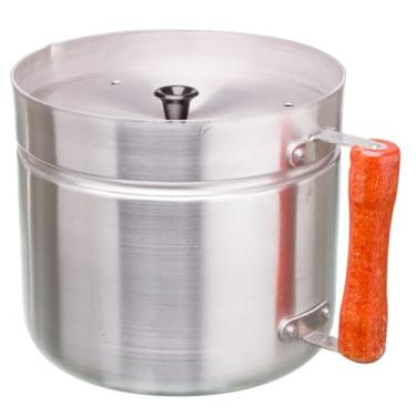 Imagem de Fervedor Hotel Leiteira Caneco Grande Canecão Nº 18 Alumínio Cabo Madeira - 2,7 Litros