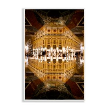 Imagem de Stupell Industries Iluminado Lobby Mirage Branco Emoldurado Giclee Art Design por Robin Vandenabeele, 76 x 50 cm