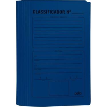 Imagem de Pasta Classificador Rápido Plástica com Grampo Impressa Pacote com 10 