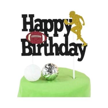 Imagem de Decorações Para Bolos De Aniversário De Futebol Infantil, Topper De Cu