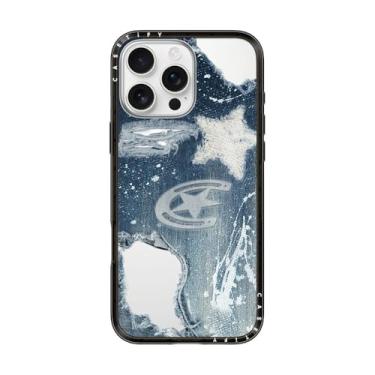 Imagem de CASETiFY Capa compacta para iPhone 16 Pro Max [fina e elegante/compatível com Magsafe/1,2 m. 2X proteção contra quedas de grau militar] - jeans - preto transparente