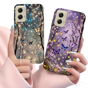 Imagem de B-wishy Pacote com 2 capas para Motorola Moto G Power 5G 2024 [à prova de choque] | Design fino | Antiderrapante | Capa para celular para Galaxy Moto G Power 5G 2024 (roxa)