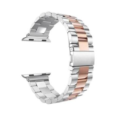 Imagem de Pulseira De Metal Em Aço Inoxidável Para Apple Watch 46mm 42mm 44mm 40