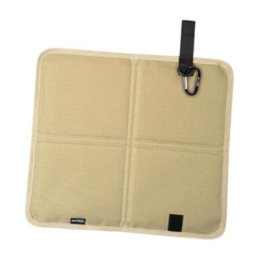 Imagem de Baoblaze Tapete de acampamento Oxford tecido portátil versátil leve confortável almofada para sentar acessórios para pesca atividades ao ar livre, Cáqui