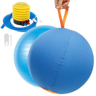 Imagem de ZLHETWT Bola de pastoreio, bola de cavalo de pastoreio, bola de pastoreio interativa, bola de cavalo de pastoreio inflável com alça portátil brinquedos para cães (G)