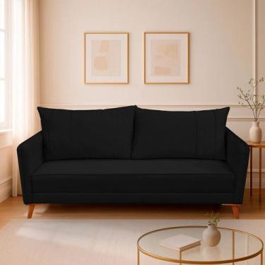 Imagem de Sofá-Cama 3 Lugares Reclinável Confortável Reforçado Veludo premium - 