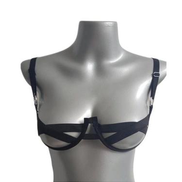 Imagem de Harness Sutia Lingerie Feminino Strappy Sensual Ajustável - Almah Fash