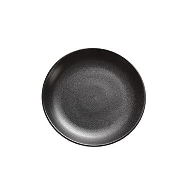 Imagem de Prato de serviço pratos de jantar pretos pratos de cerâmica modernos pratos pretos foscos para forno de micro-ondas e lava-louças, seguro para bife, salada, macarrão, aperitivo e pratos de sobremesa