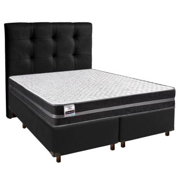 Imagem de Cama Box + Colchão Queen Molas Ultralastic Bogota Inducol + Cabeceira Estofada