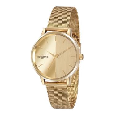 Imagem de Relogio Mondaine Feminino Ref: 32117lpmvde1 Mesh Dourado