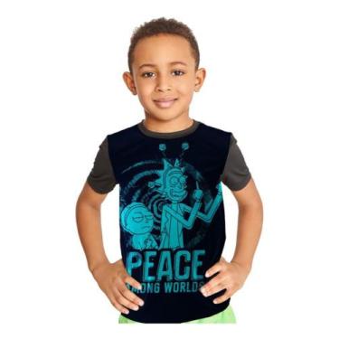 Imagem de Camiseta Infantil Rick And Morty Peace Among Worlds Ref:641 - smoke, P